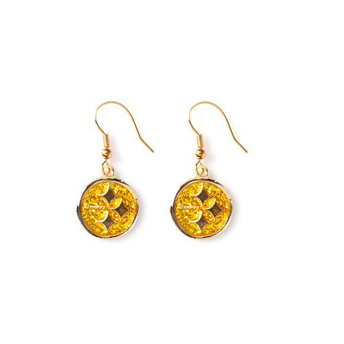 Pittsburgh Steelers Glitter Dangle Earrings