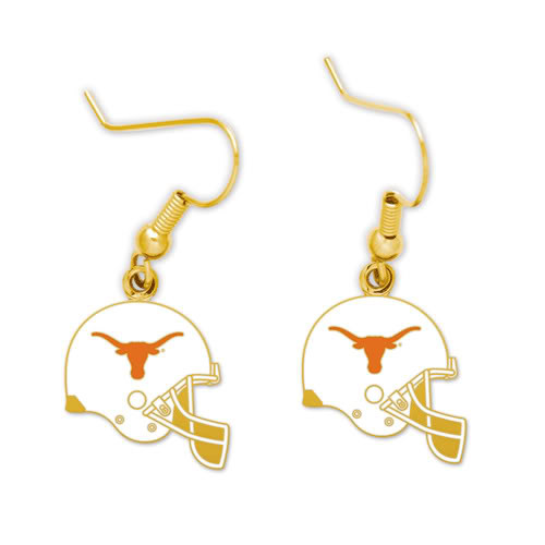 University Of Texas Helmet Dangle Earrings