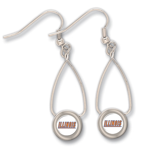 University of Illinois French Loop Earrings NCAA