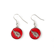 Arizona Cardinals Glitter Dangle Earrings