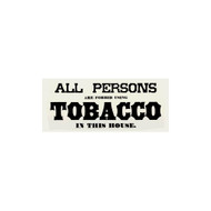 All Persons are Forbid Using Tobacco In This House Porcelain Refrigerator Magnet