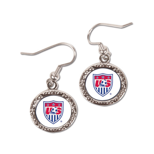 United States National Soccer Team Round Earrings