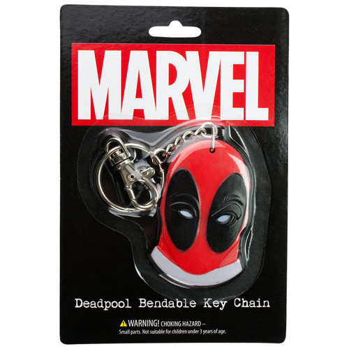 Deadpool Face Bendable Keychain