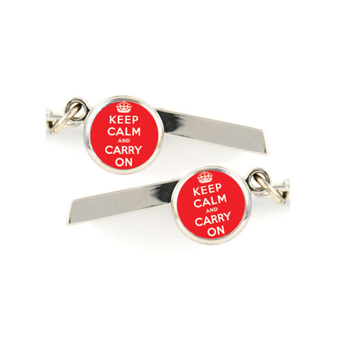 Keep Calm and Carry On Safety Whistle Keychain