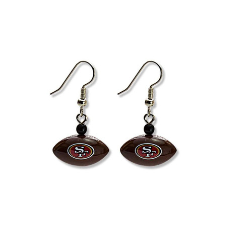 San Francisco 49ers Football Dangle Earrings