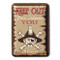 Keep Out Matey Metal Switch Plate Cover