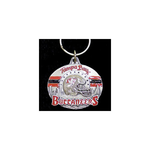 Tampa Bay Buccaneers Pewter Oval Keychain