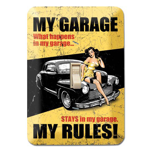 My Garage My Rules Metal Switch Plate Cover