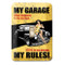 My Garage My Rules Metal Switch Plate Cover