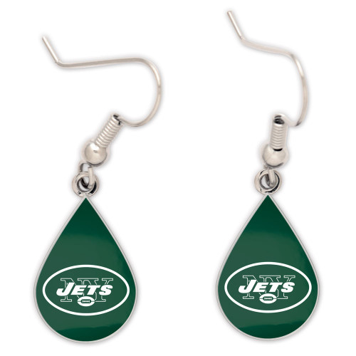 New York Jets Tear Drop Earrings