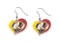 Washington Redskins Swirl Heart Earrings