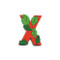 Wooden Red Letter X Magnet by The Toy Workshop