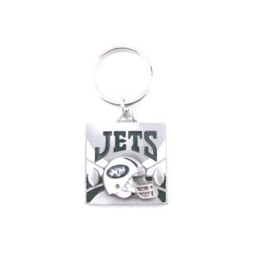 New York Jets Pewter Square Keychain