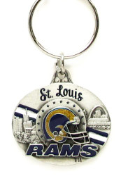 St. Louis Rams Oval Pewter Keychain