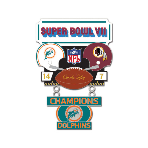 Super Bowl VII (7) Dolphins vs. Redskins Champion Lapel Pin