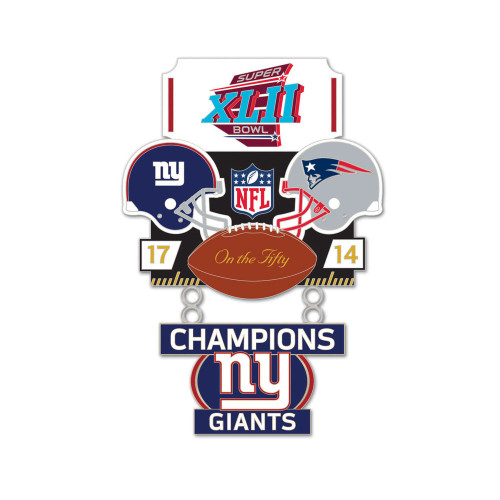 Super Bowl XLII (42) Giants vs. Patriots Champion Lapel Pin