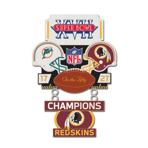Super Bowl XVII (17) Dolphins vs. Redskins Champion Lapel Pin