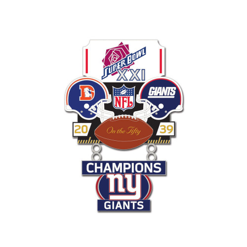 Super Bowl XXI (21) Broncos vs. Giants Champion Lapel Pin