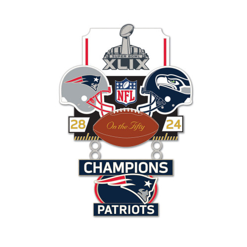 Super Bowl XLIX (49) Patriots vs. Seahawks Champion Lapel Pin