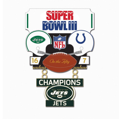 Super Bowl III (3) Jets vs. Colts Champion Lapel Pin