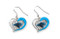 Carolina Panthers Swirl Heart Earrings