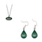 New York Jets Logo Necklace and Teardrop Earrings