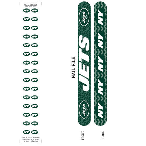 New York Jets Nail File and Nail Decals