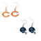 Chicago Bears Logo and Helmet Earrings