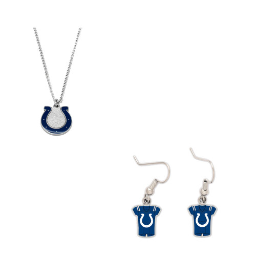 Indianapolis Colts Logo Necklace and Jersey Earrings