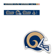 St. Louis Rams Six (6) Erasers and Six (6) Pencils