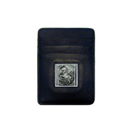 Rearing Horse Leather Money Clip Cardholder
