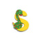 Wooden Snake Letter S Magnet by The Toy Workshop