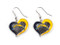 San Diego Chargers Swirl Heart Earrings (2 Pack)