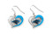 Carolina Panthers Swirl Heart Earrings (2 Pack)