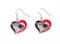 New England Patriots Swirl Heart Earrings (2 Pack)