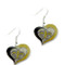 New Orleans Saints Swirl Heart Earrings (2 Pack)