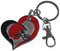 Cleveland Browns Swirl Heart Keychain