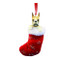 Santa's Little Pals Boxer Stocking Christmas Ornament