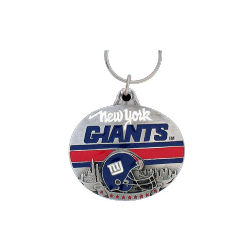 New York Giants Pewter Oval Keychain