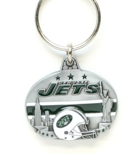 New York Jets Pewter Oval Keychain