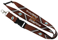 Miami Dolphins Football Laces Lanyard
