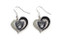 Oakland Raiders Swirl Heart Earrings (2 Pack)