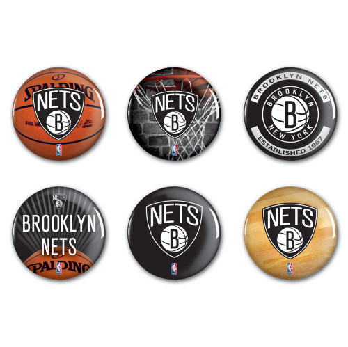 Brooklyn Nets Buttons 6-Pack