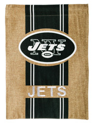 New York Jets Burlap Garden Flag