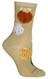 Shells Khaki Cotton Ladies Socks