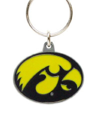 NCAA Impact Keychain - Team Color Circular Keyring With Carabiner Clip (Officially Licensed)