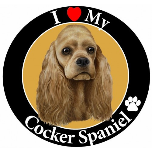 I Love My Cocker Spaniel Magnet - Sunset Key Chains