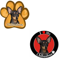 Bundle: Two (2) Black Chihuahua Magnets