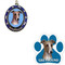 Bundle - 2 Items: Greyhound Spinning Keychain and Paw Magnet