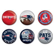 New England Patriots Buttons 6-Pack